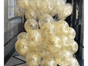 Gold Sprinkle Confetti Balloons