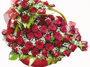 Deluxe Valentine Roses Basket
