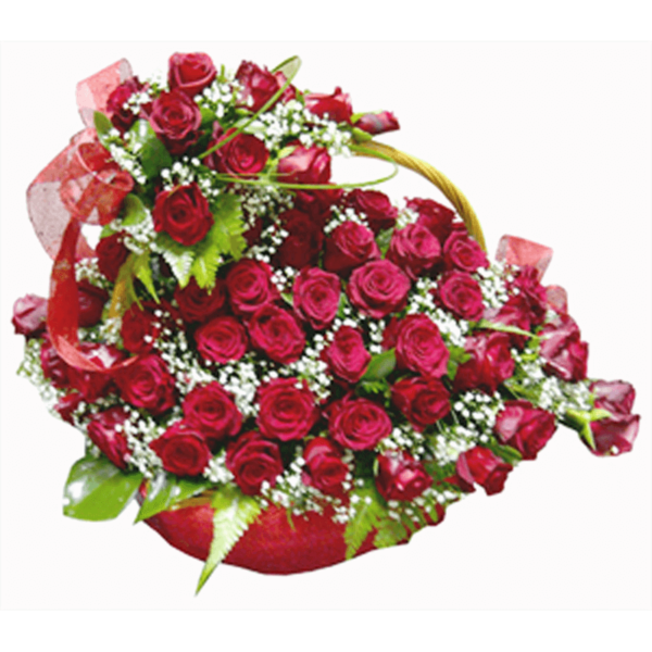 Deluxe Valentine Roses Basket