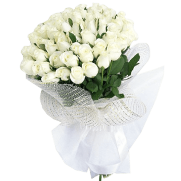 24 White Roses Bouquet