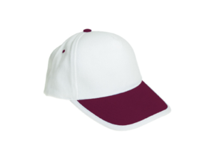 Cotton Caps White and Maroon