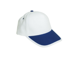 Cotton Caps White and Navy Blue