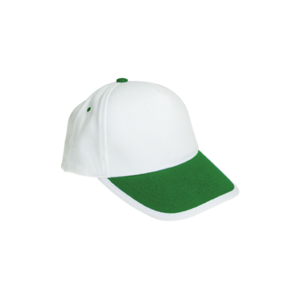 Cotton Caps White and Green