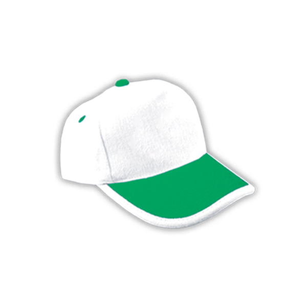 Cotton Caps White and Green Color