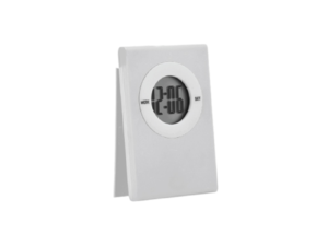 Table Clock with Magnetic Clip - White