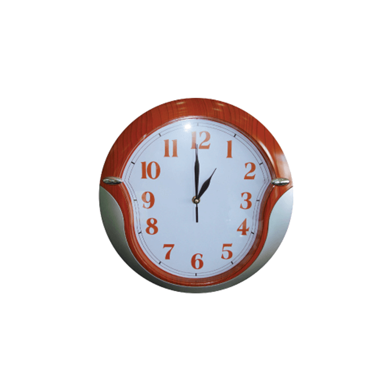 Promotional Wall Clocks Silver and Brown