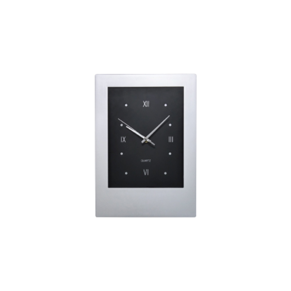 Rectangle Wall Clock Silver