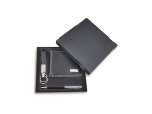 PU Leather Wallet with Keychain and Pen