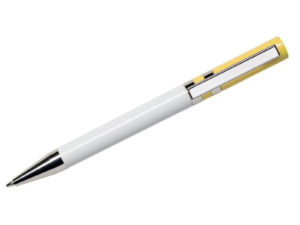 Maxema Ethic Pen - White with Yellow Clip