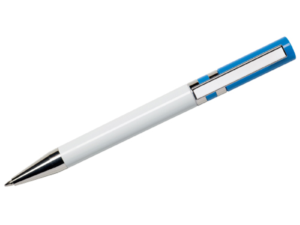 Maxema Ethic Pen - White with Royal Blue Clip