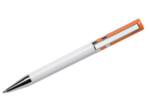 Maxema Ethic Pen - White with Orange Clip