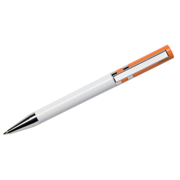 Maxema Ethic Pen - White with Orange Clip