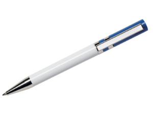 Maxema Ethic Pen - White with Navy Blue Clip