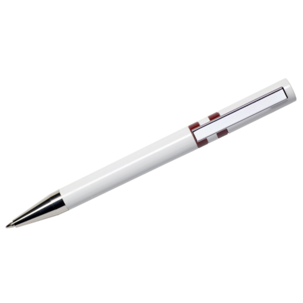 Maxema Ethic Pen - White and Maroon