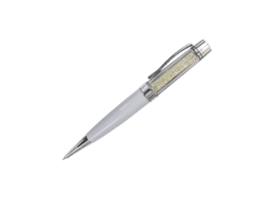 Crystal metal pen - White