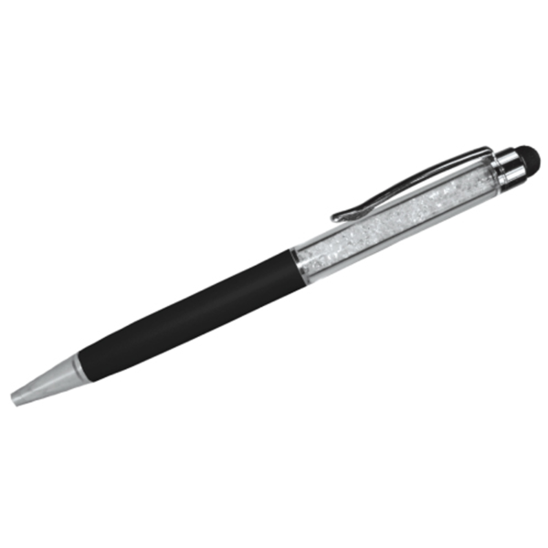 Crystal Pens with Stylus - Black Color