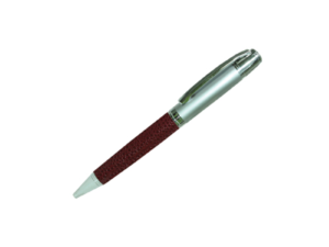 Leather Metal Pens - Maroon