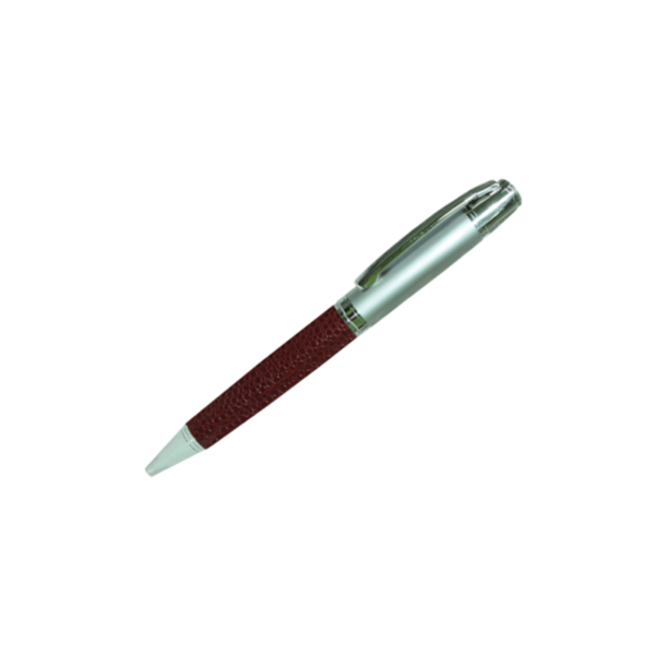 Leather Metal Pens – Maroon