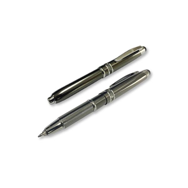 Metal pens with light and touch pad