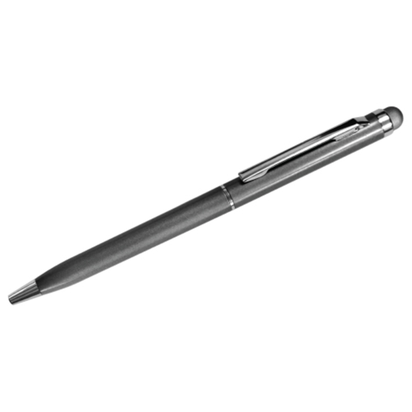 Slim Metal Pens with Stylus – Dark Grey Color