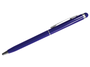 Slim Metal Pens with Stylus - Blue Color