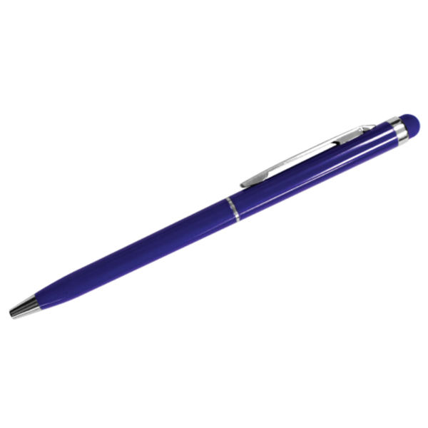 Slim Metal Pens with Stylus - Blue Color