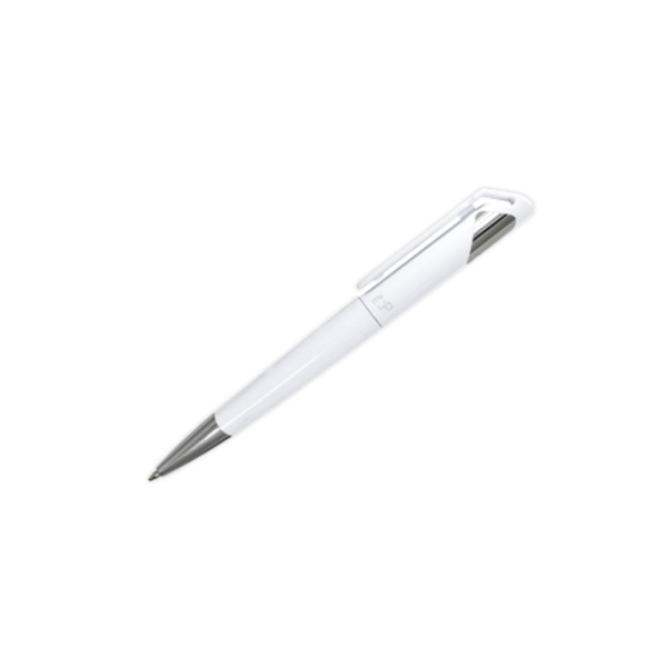 Branded Plastic Pens - Silver
