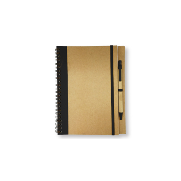 Recycled Notepad with Pen – Black