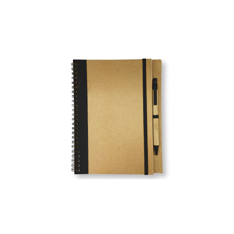 Recycled Notepad with Pen - Black
