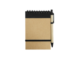 Recycled Notepad with Pen Black