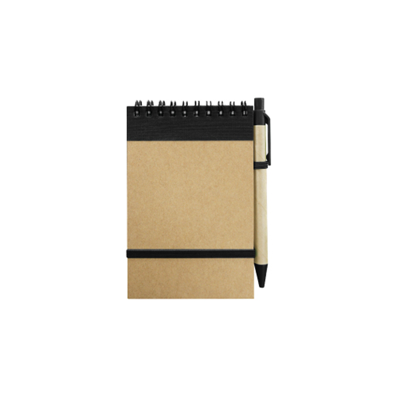 Recycled Notepad with Pen Black