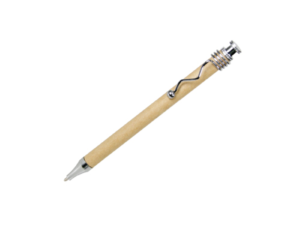 Recycle paper pen with wave metal clip - Silver