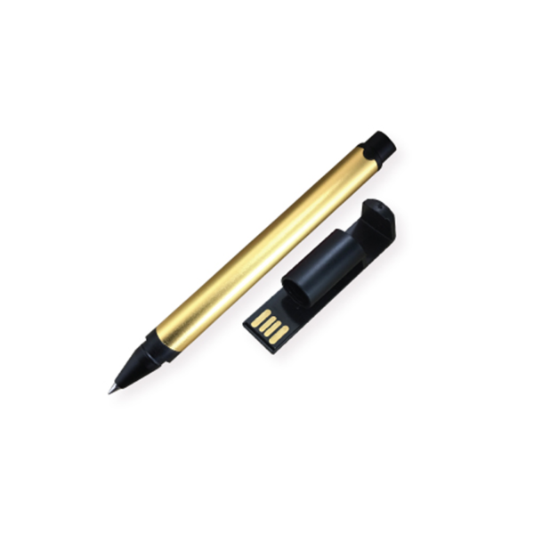 USB Pens with Mobile Stand and Screen Cleaner Gold Color