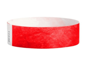 Tyvek Wristbands Red Color