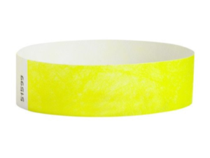 Tyvek Wristbands Yellow Color
