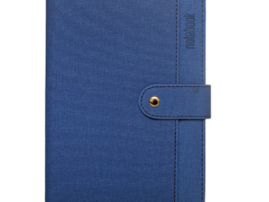 A5 Notebook, Professional Notebook Blue with Button Closure, 192 Pages