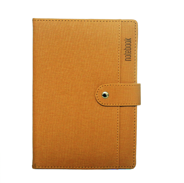 A5 Notebook, Professional Notebook Biege with Button Closure, 192 Pages