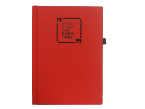 A6 Notebook, Hard Bound Textured Red, 160 Pages