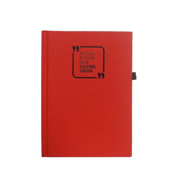 A6 Notebook, Hard Bound Textured Red, 160 Pages