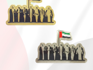 National Day Badges Gold and Silver