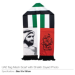 UAE Flag Scarf with Sheikh Zayed Photo