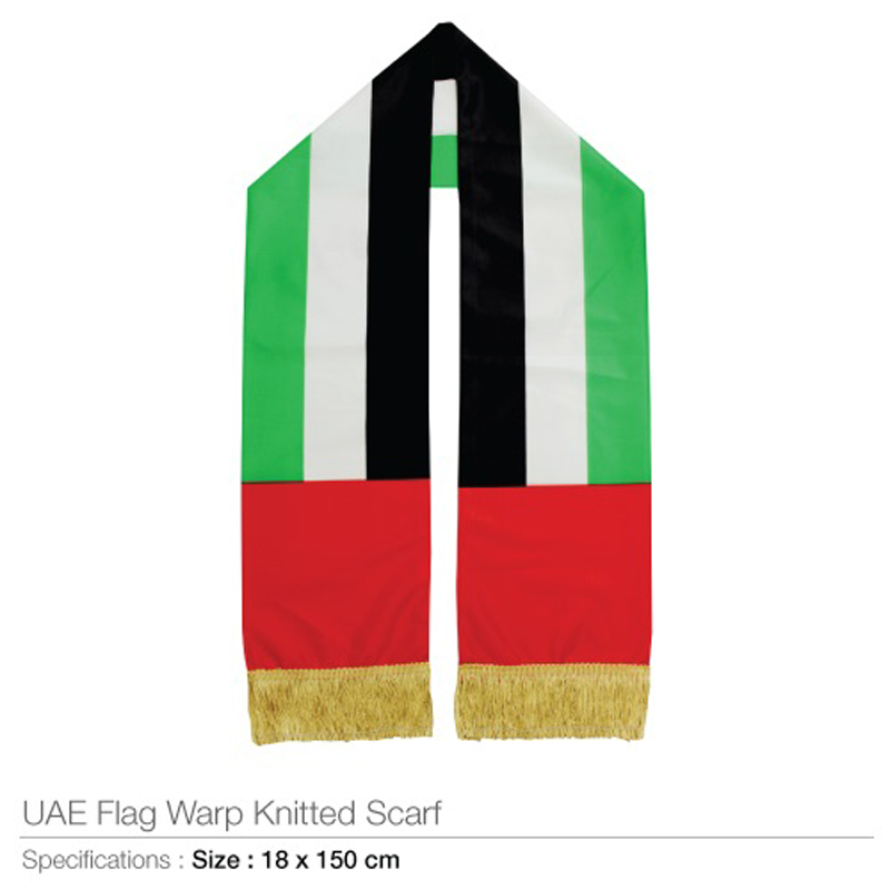 UAE Flag Wrap Knitted Scarf